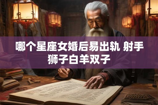 哪个星座女婚后易出轨 射手狮子白羊双子