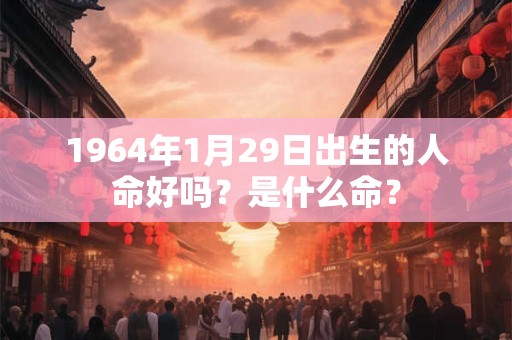 1964年1月29日出生的人命好吗？是什么命？