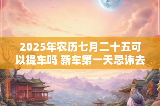 2025年农历七月二十五可以提车吗 新车第一天忌讳去的地方