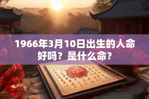 1966年3月10日出生的人命好吗？是什么命？