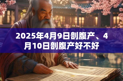 2025年4月9日剖腹产、4月10日剖腹产好不好