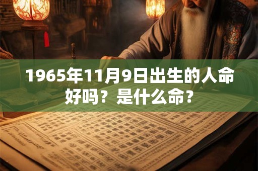 1965年11月9日出生的人命好吗？是什么命？