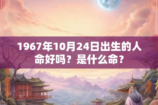 1967年10月24日出生的人命好吗？是什么命？