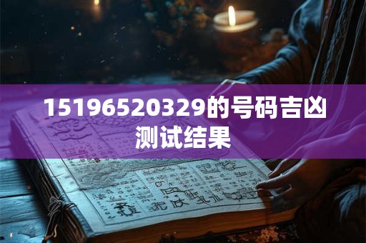 15196520329的号码吉凶测试结果