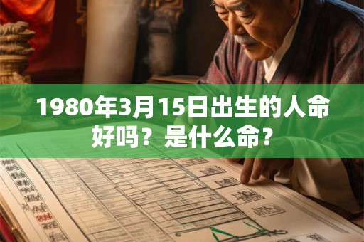 1980年3月15日出生的人命好吗？是什么命？