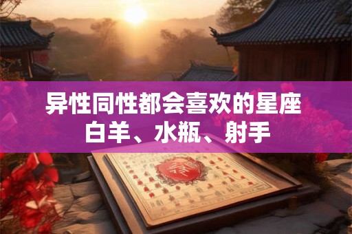 异性同性都会喜欢的星座 白羊、水瓶、射手