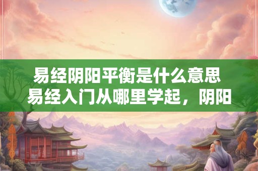 易经阴阳平衡是什么意思 易经入门从哪里学起，阴阳平衡是基础