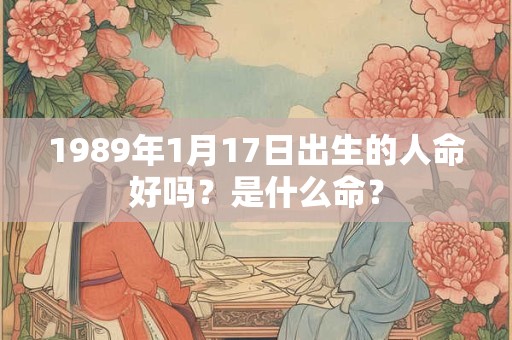 1989年1月17日出生的人命好吗？是什么命？