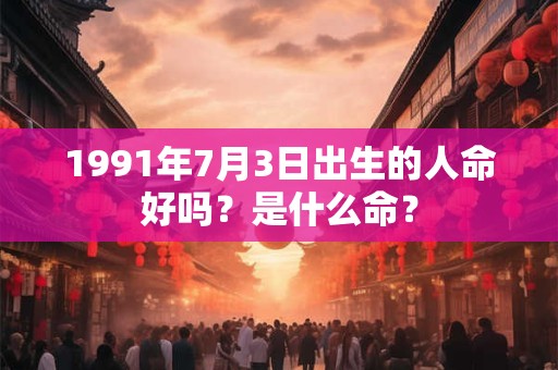1991年7月3日出生的人命好吗？是什么命？