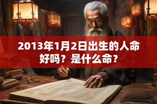 2013年1月2日出生的人命好吗？是什么命？