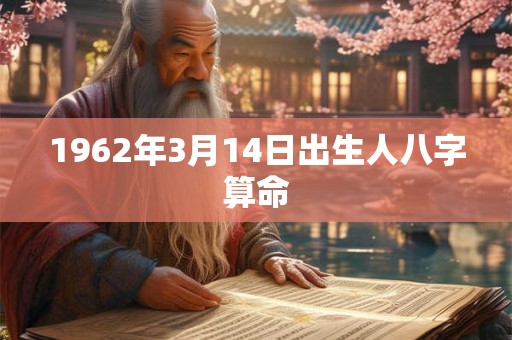 1962年3月14日出生人八字算命