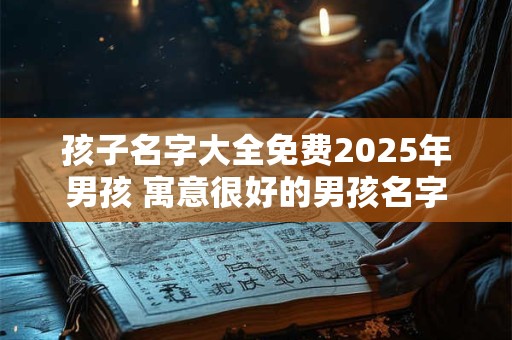 孩子名字大全免费2025年男孩 寓意很好的男孩名字
