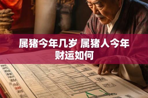属猪今年几岁 属猪人今年财运如何
