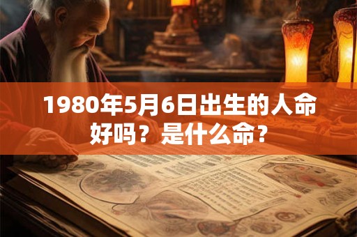 1980年5月6日出生的人命好吗？是什么命？