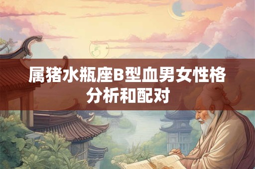 属猪水瓶座B型血男女性格分析和配对