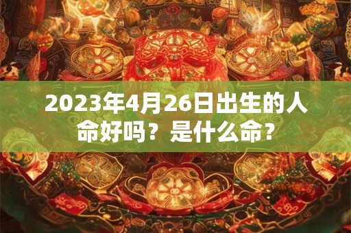 2023年4月26日出生的人命好吗？是什么命？