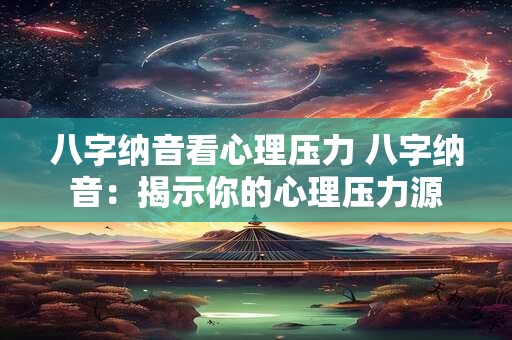 八字纳音看心理压力 八字纳音:揭示你的心理压力源 八字纳音看心理压力 八字纳音:揭示你的心理压力源
