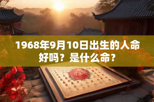1968年9月10日出生的人命好吗？是什么命？