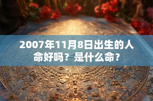 2007年11月8日出生的人命好吗？是什么命？