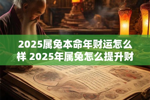 2025属兔本命年财运怎么样 2025年属兔怎么提升财运