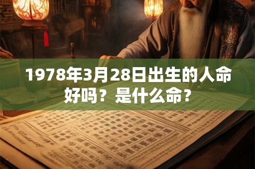 1978年3月28日出生的人命好吗？是什么命？
