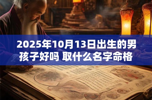 2025年10月13日出生的男孩子好吗 取什么名字命格好
