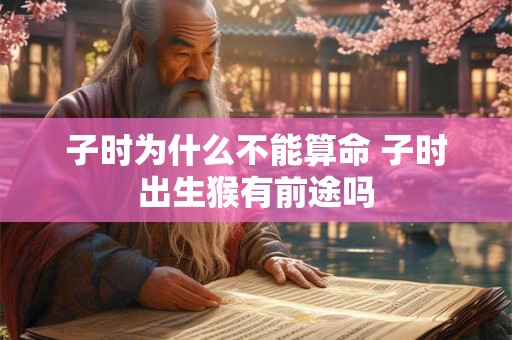 子时为什么不能算命 子时出生猴有前途吗