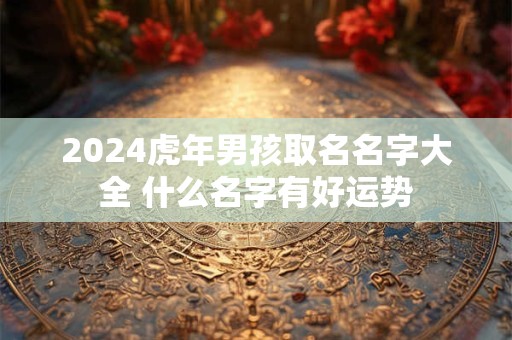 2024虎年男孩取名名字大全 什么名字有好运势