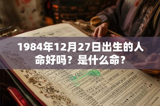 1984年12月27日出生的人命好吗？是什么命？