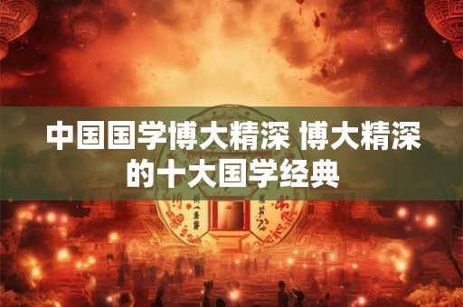 中国国学博大精深 博大精深的十大国学经典