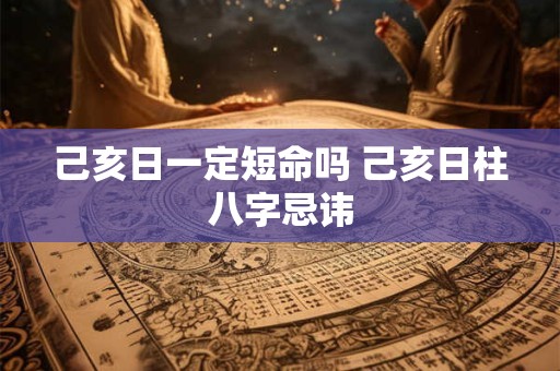己亥日一定短命吗 己亥日柱八字忌讳 己亥日一定短命吗 己亥日柱八字忌讳