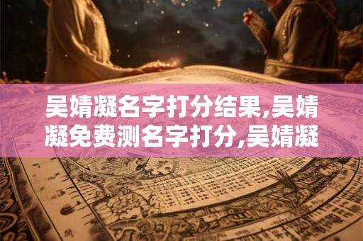 吴婧凝名字打分结果,吴婧凝免费测名字打分,吴婧凝周易免费测名字打分