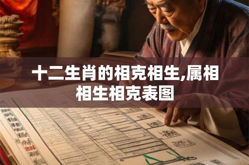 十二生肖的相克相生,属相相生相克表图