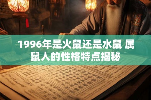 1996年是火鼠还是水鼠 属鼠人的性格特点揭秘