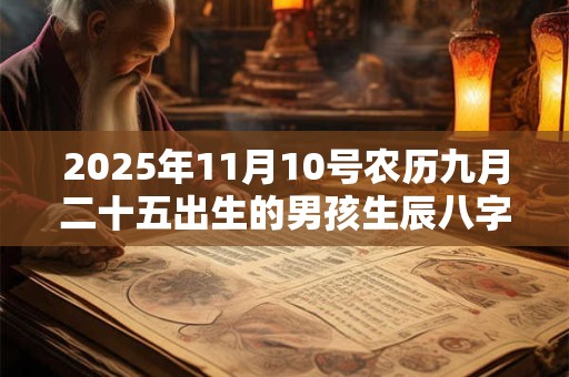 2025年11月10号农历九月二十五出生的男孩生辰八字起名