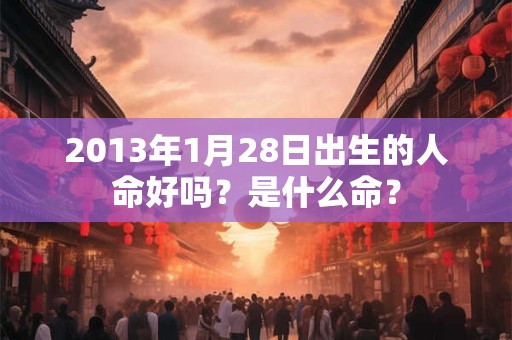 2013年1月28日出生的人命好吗？是什么命？