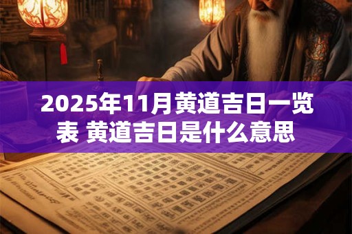 2025年11月黄道吉日一览表 黄道吉日是什么意思