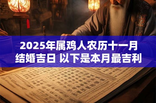 2025年属鸡人农历十一月结婚吉日 以下是本月最吉利的嫁娶日