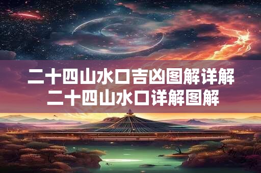 二十四山水口吉凶图解详解 二十四山水口详解图解