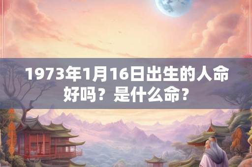 1973年1月16日出生的人命好吗？是什么命？