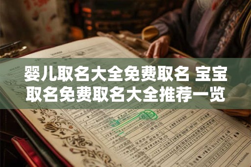 婴儿取名大全免费取名 宝宝取名免费取名大全推荐一览