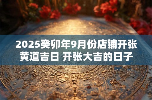 2025癸卯年9月份店铺开张黄道吉日 开张大吉的日子