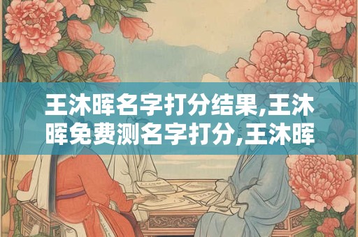 王沐晖名字打分结果,王沐晖免费测名字打分,王沐晖周易免费测名字打分