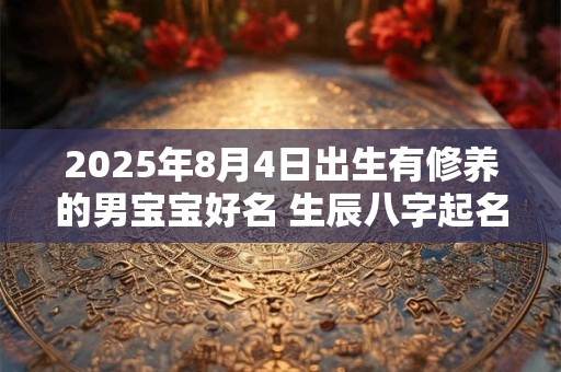 2025年8月4日出生有修养的男宝宝好名 生辰八字起名免费取名