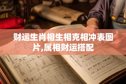财运生肖相生相克相冲表图片,属相财运搭配