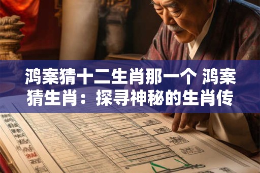 鸿案猜十二生肖那一个 鸿案猜生肖：探寻神秘的生肖传说