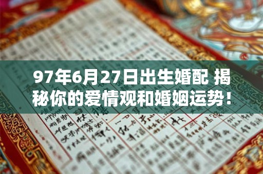 97年6月27日出生婚配 揭秘你的爱情观和婚姻运势！