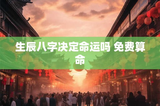 生辰八字决定命运吗 免费算命