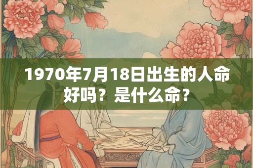 1970年7月18日出生的人命好吗？是什么命？