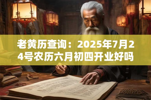 老黄历查询：2025年7月24号农历六月初四开业好吗